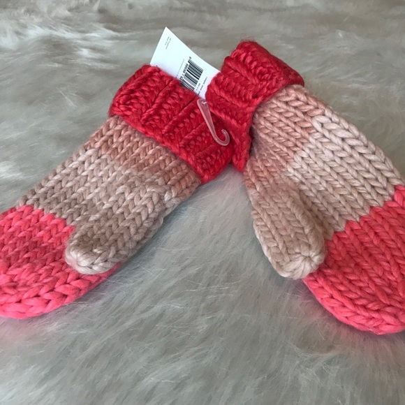 NWT Kate Spade Hand Knit Color Block Mittens - Picture 5 of 7